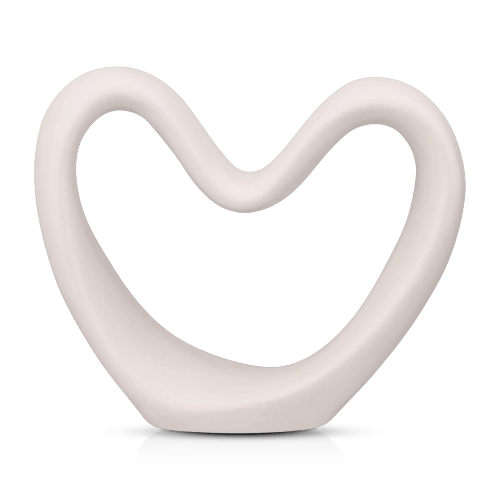 Cream Decorative Ceramic Heart