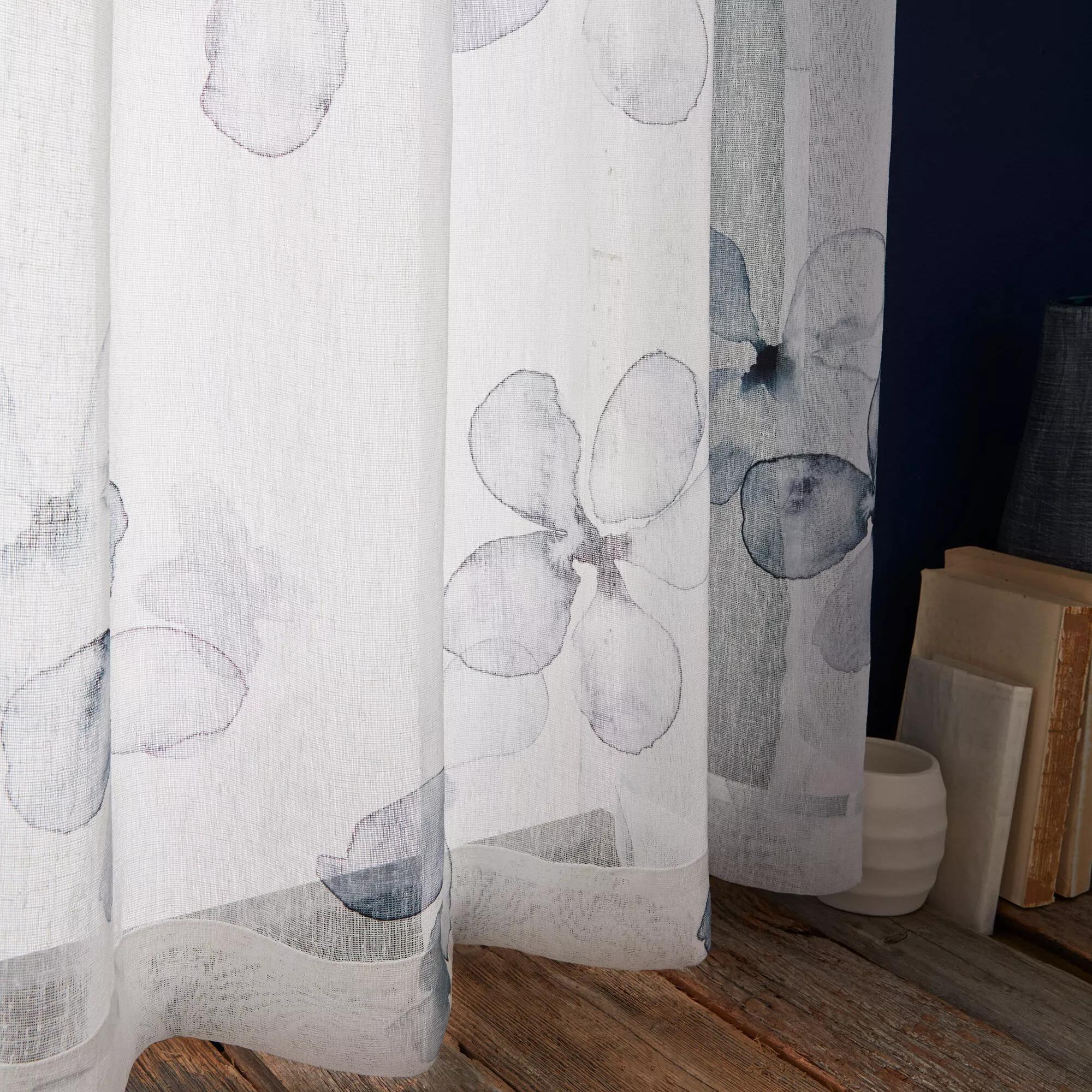 Blue Nima Sheer Curtain
