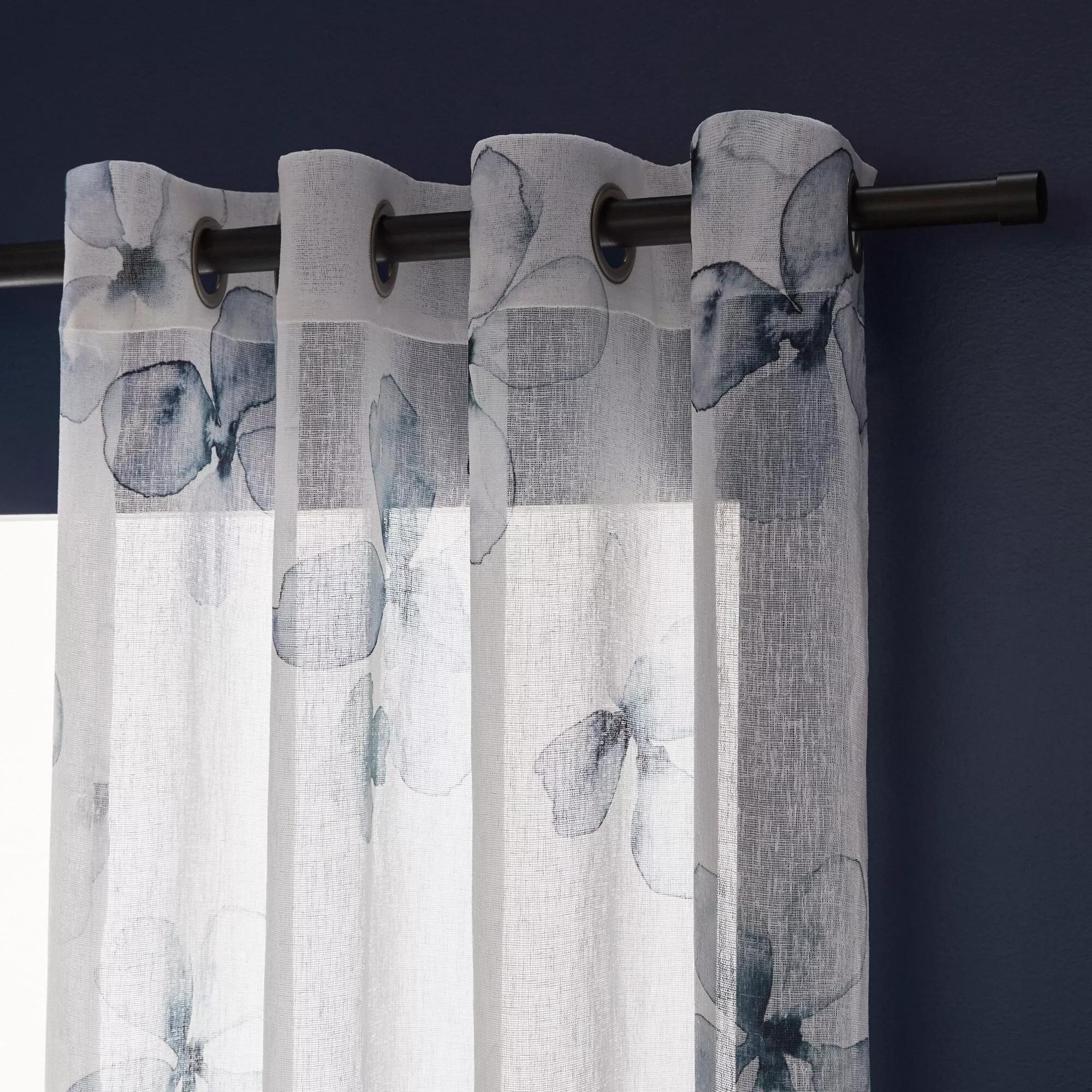 Blue Nima Sheer Curtain