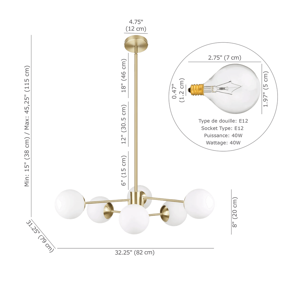 Sputnik Ceiling Lamp