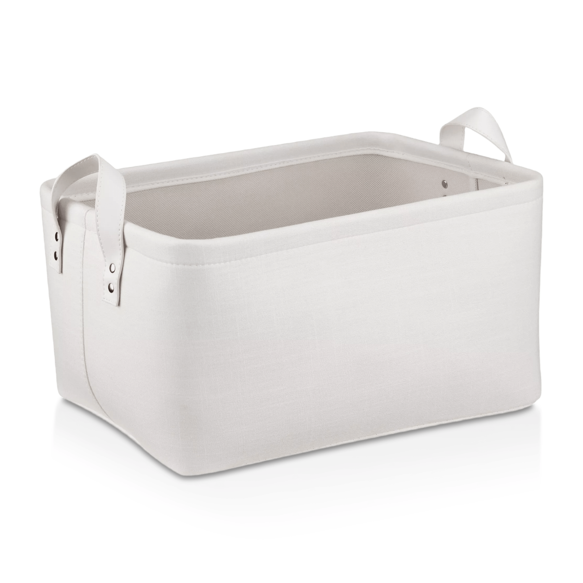 White Chita Storage Basket with Handles