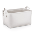 White Chita Storage Basket with Handles