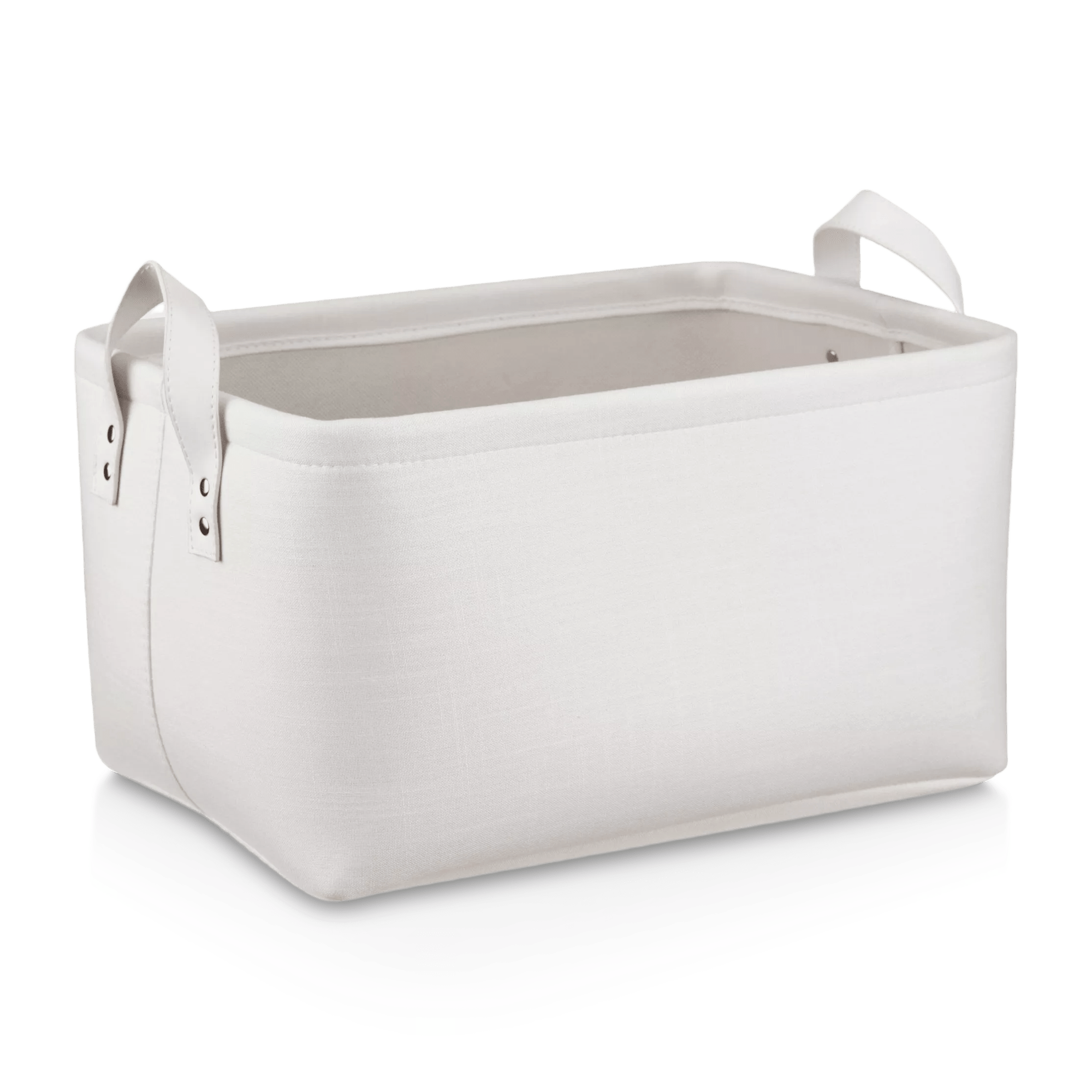White Chita Storage Basket with Handles