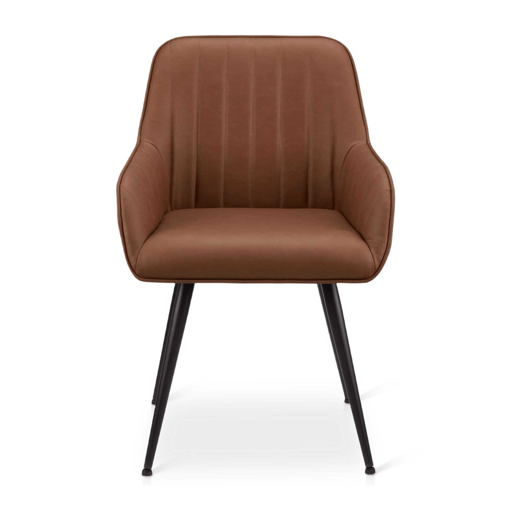 Textured Faux Leather and Metal Dining Chair