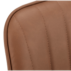 Textured Faux Leather and Metal Dining Chair