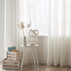 White Aroona Sheer Curtain