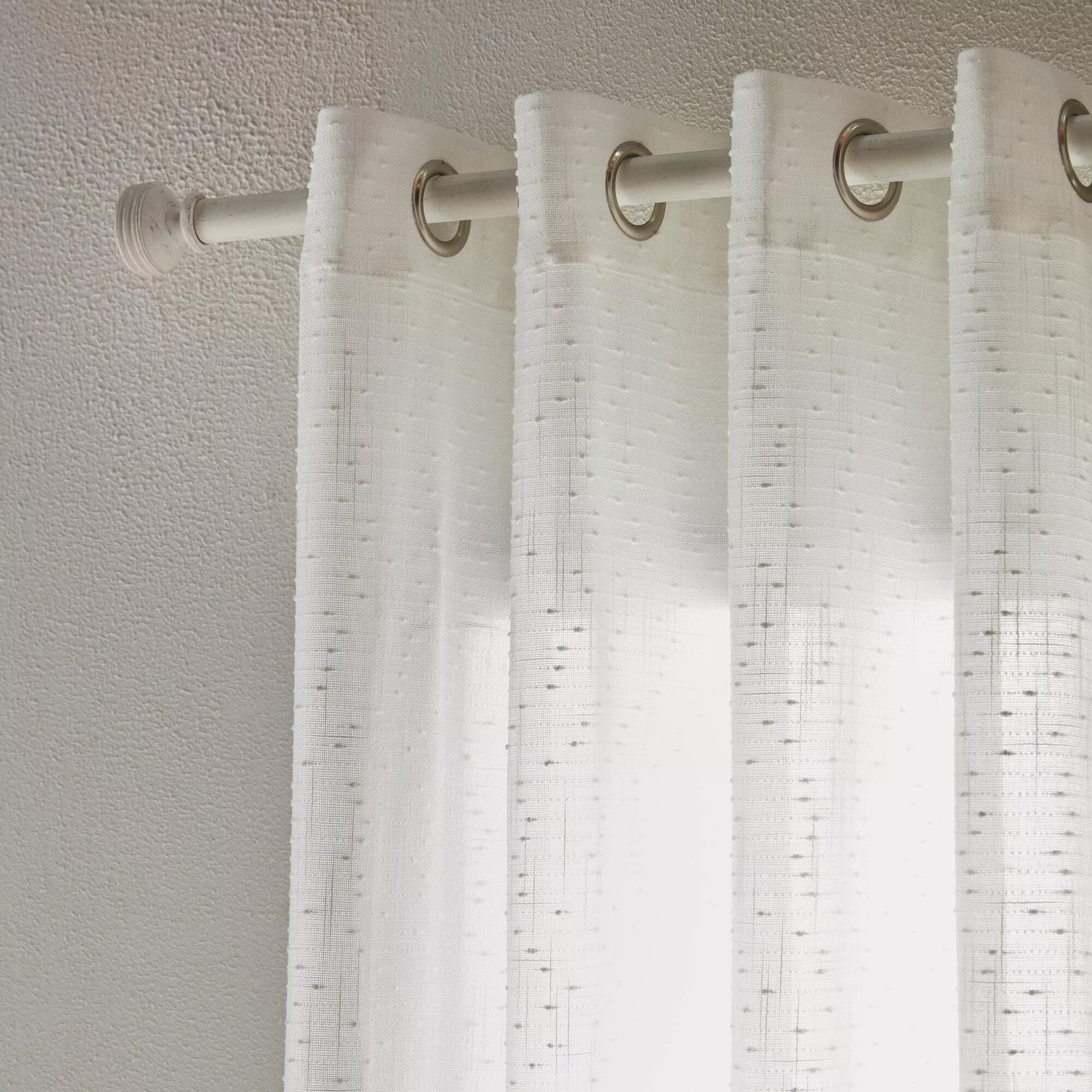 White Aroona Sheer Curtain