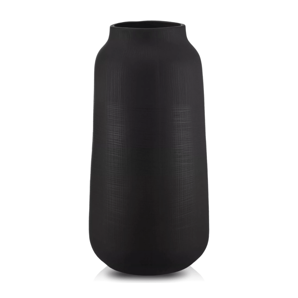 Black Textured Vase