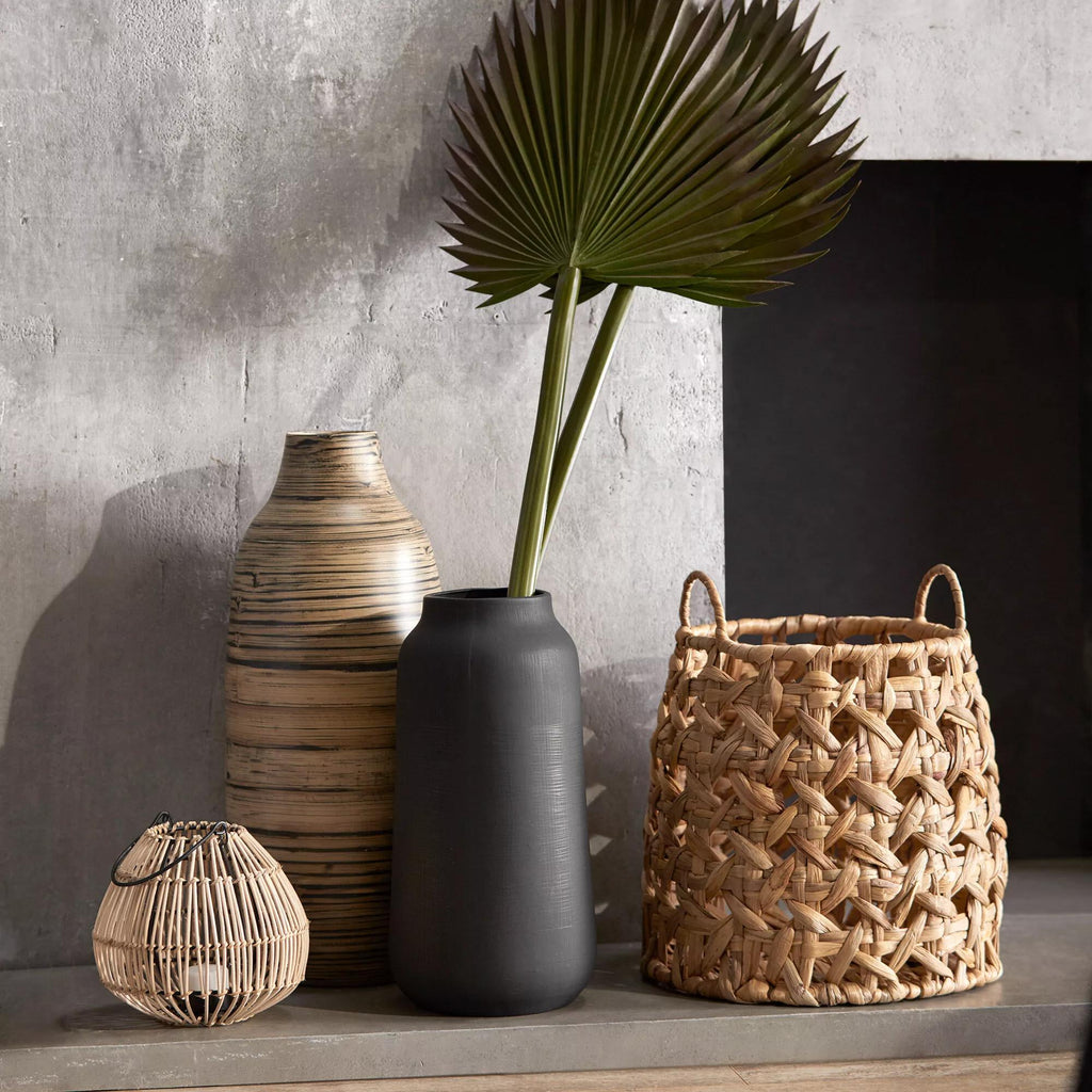 Black Textured Vase