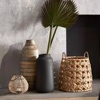 Black Textured Vase