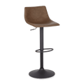 Faux Leather and Metal Adjustable Bar Stool