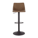 Faux Leather and Metal Adjustable Bar Stool