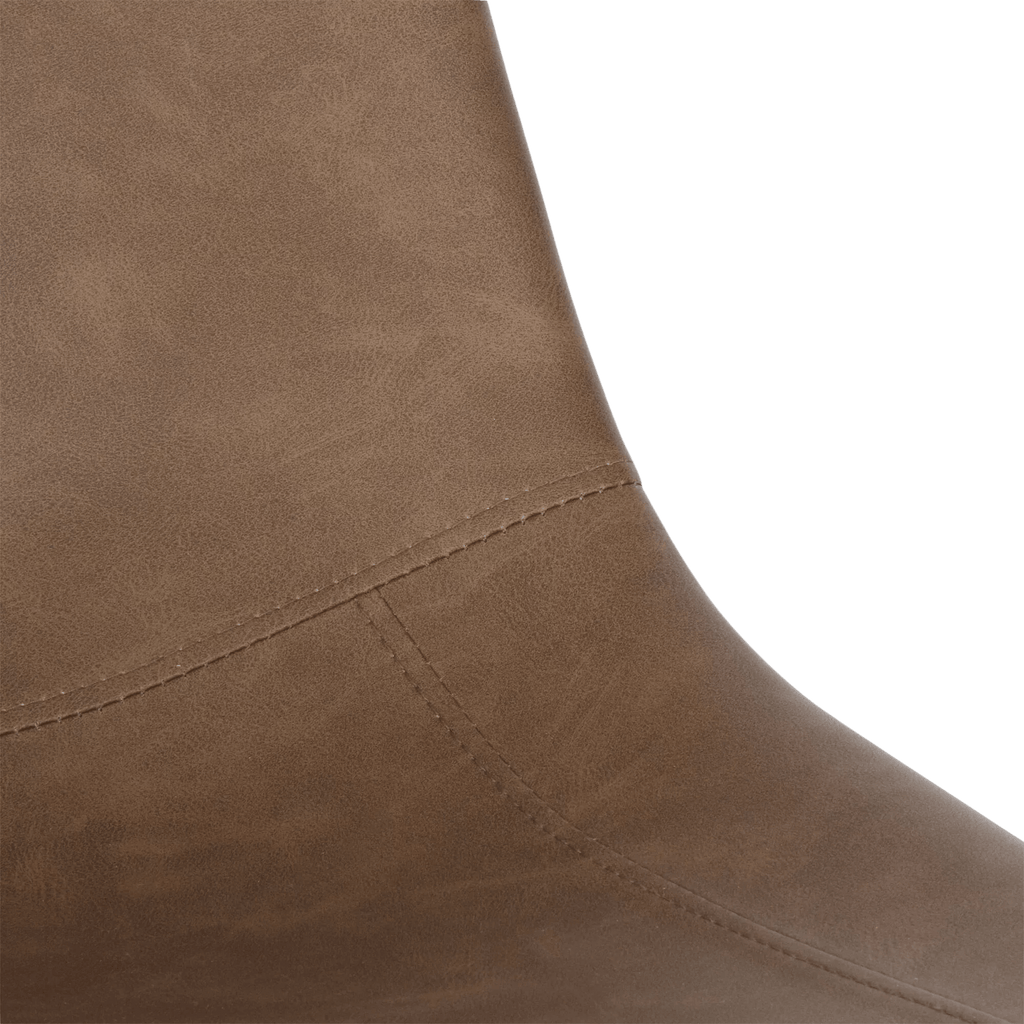 Faux Leather and Metal Adjustable Bar Stool