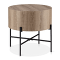 Veneer and Metal Side Table