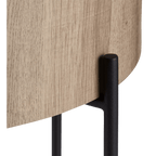 Veneer and Metal Side Table