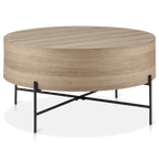 Veneer and Metal Coffee Table