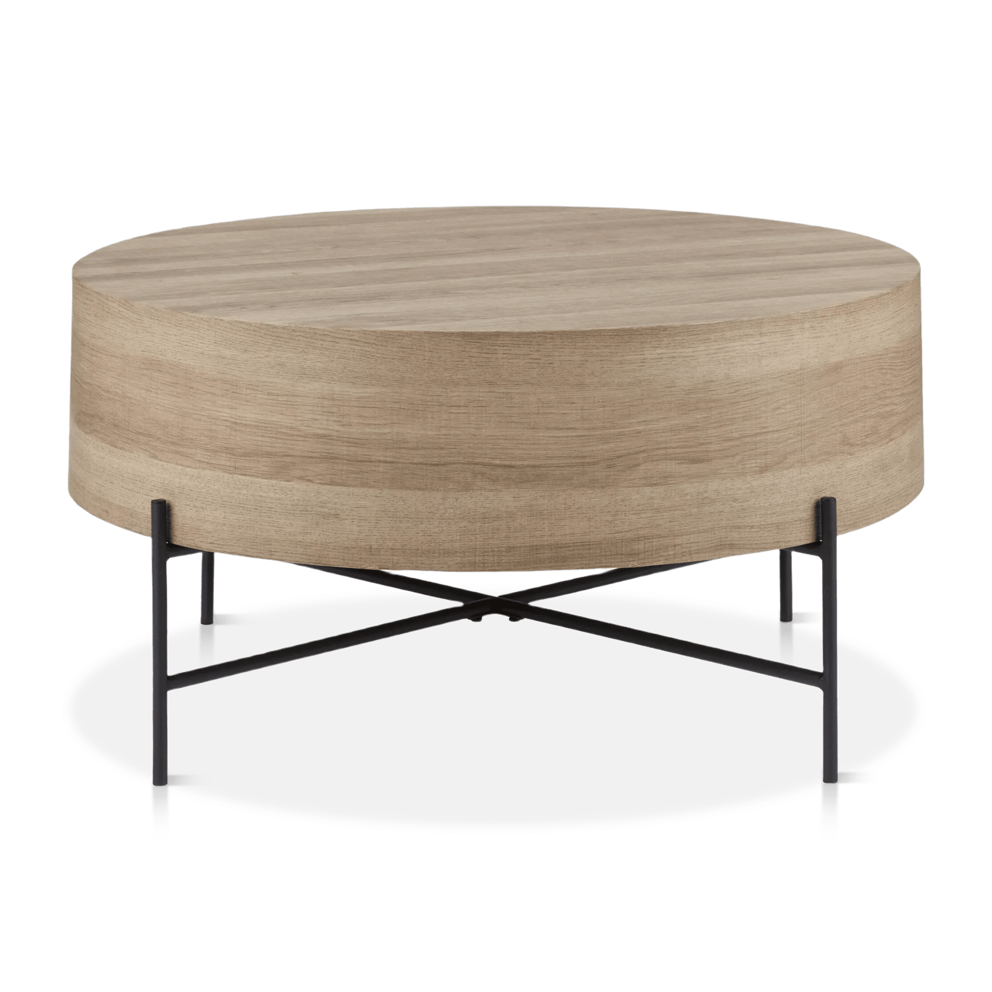 Veneer and Metal Coffee Table