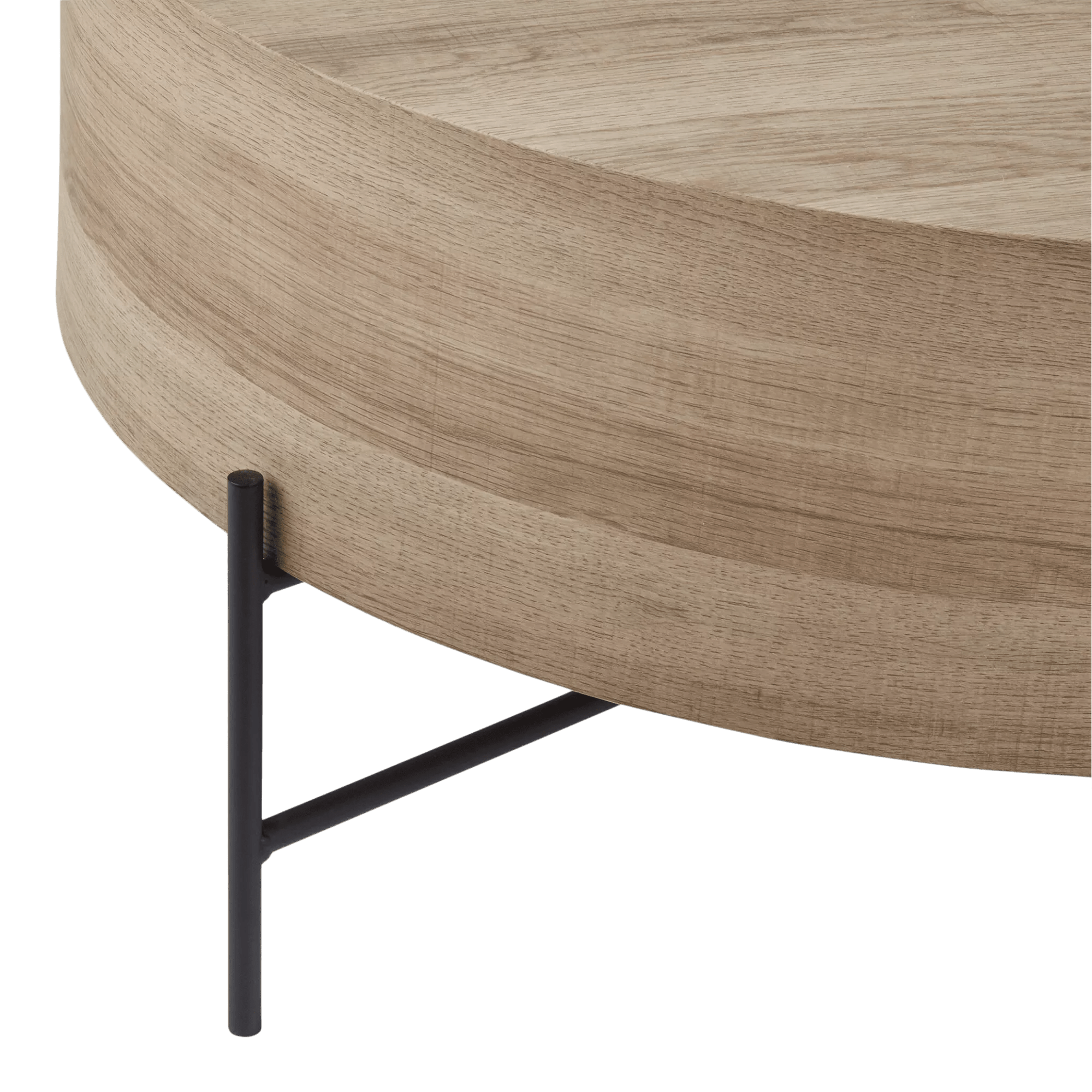 Veneer and Metal Coffee Table