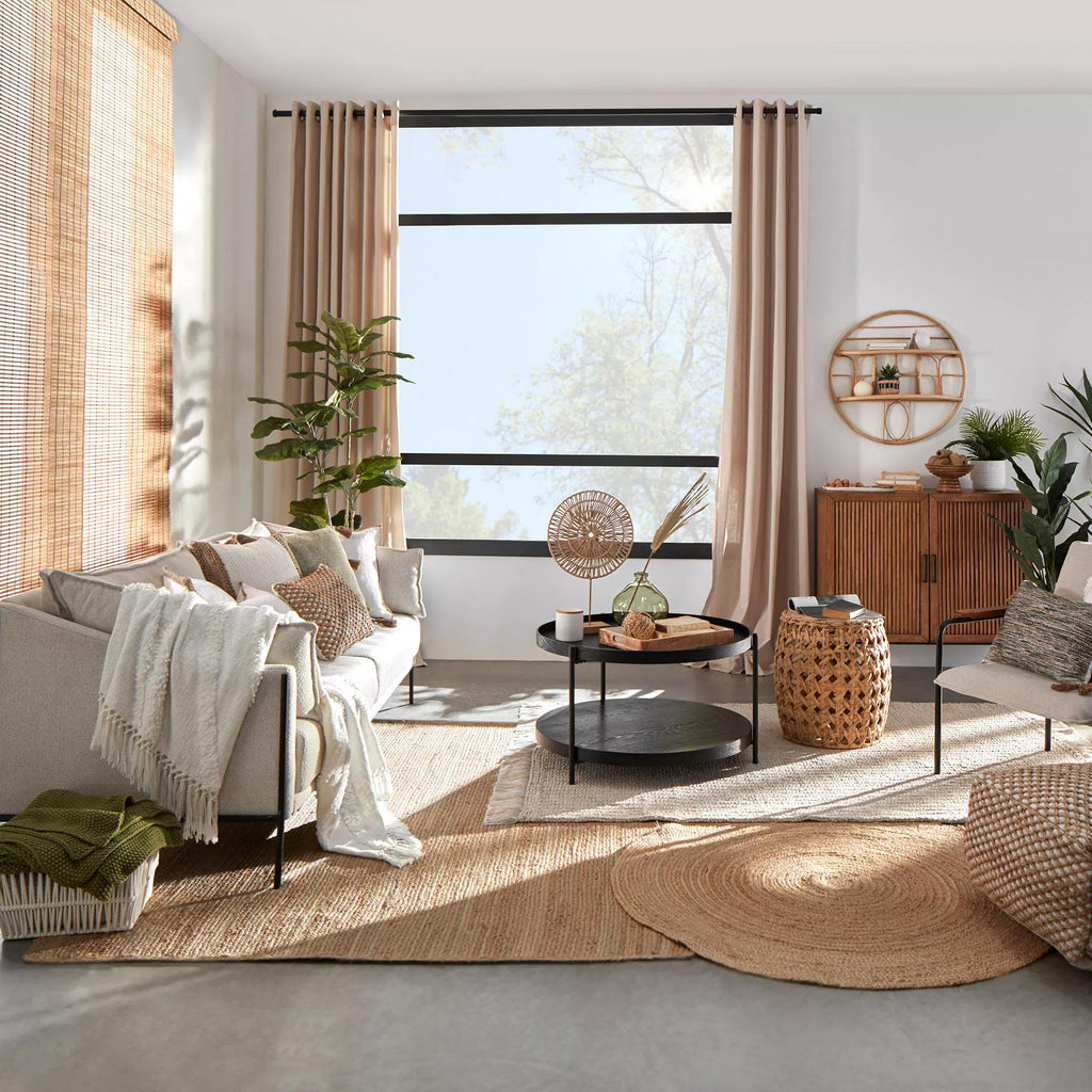 Round Solid Jute Rug