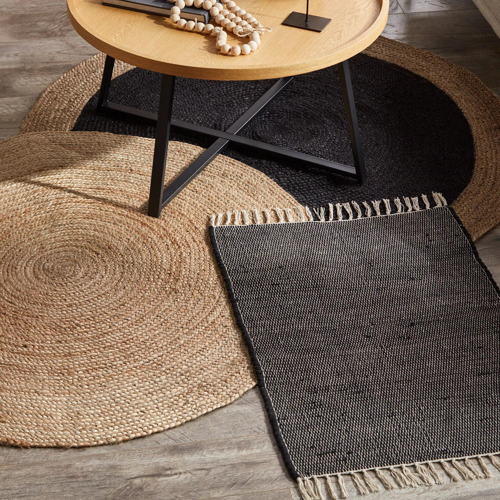 Round Solid Jute Rug