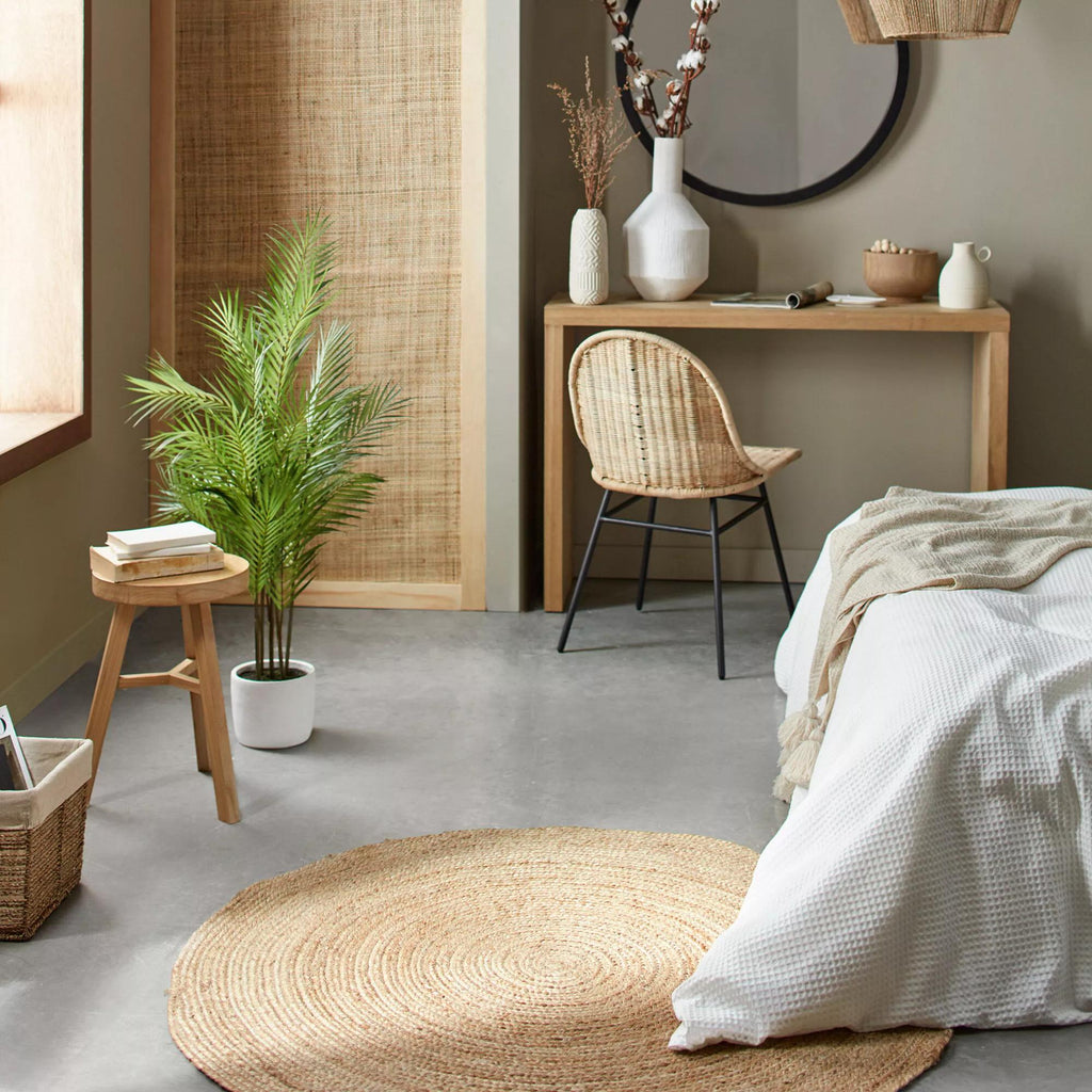 Round Solid Jute Rug