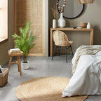 Round Solid Jute Rug