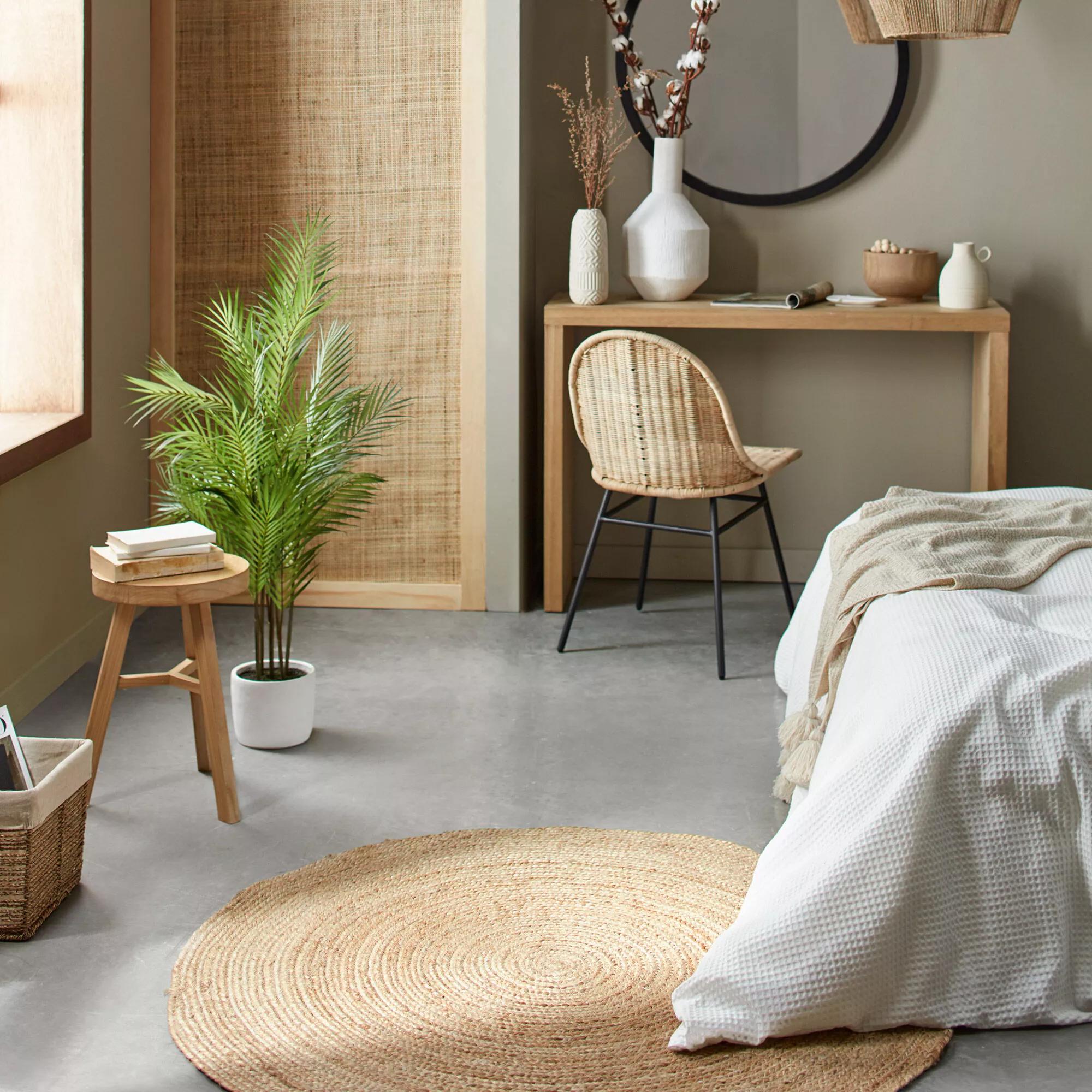 Round Solid Jute Rug