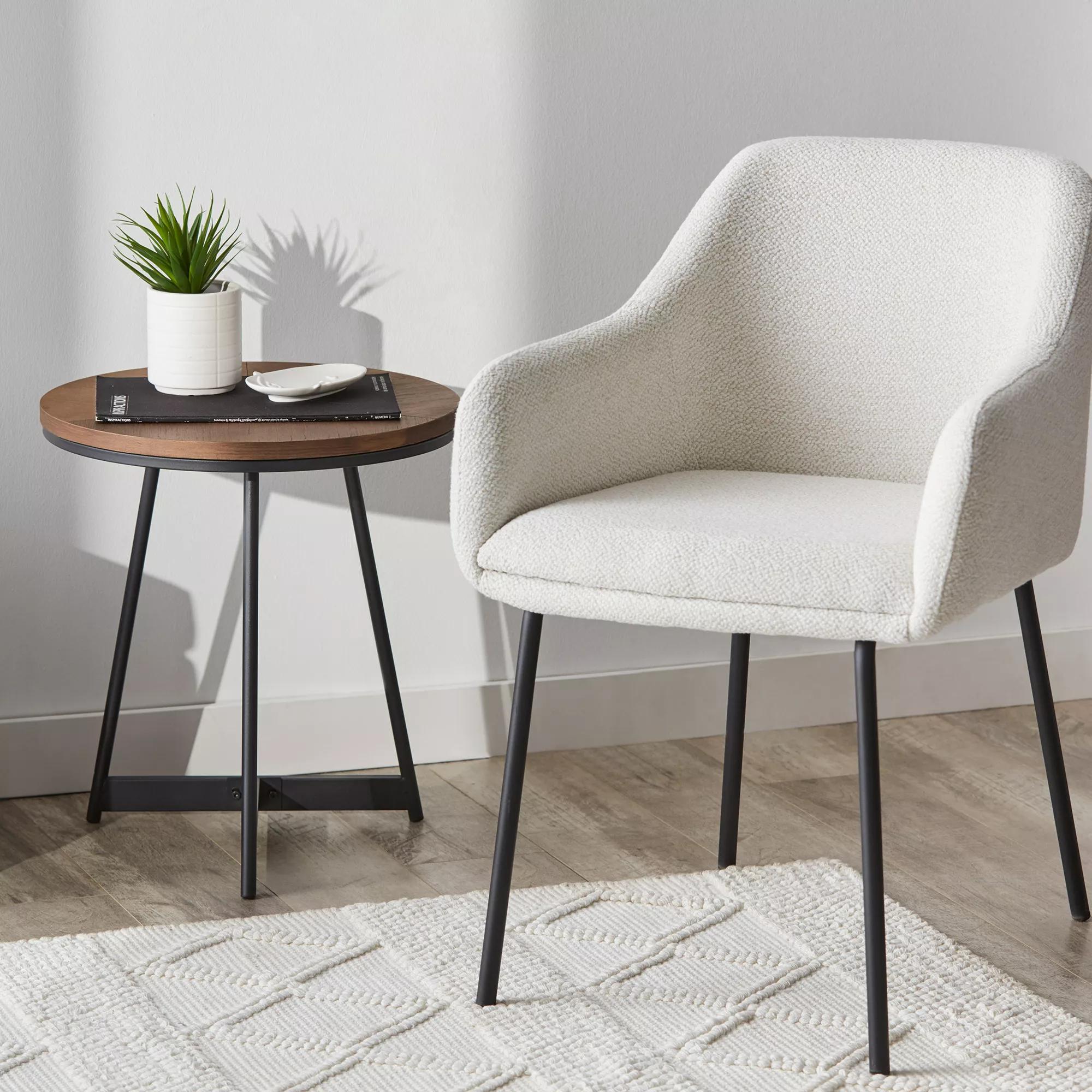 Fabric and Metal Dining Chair