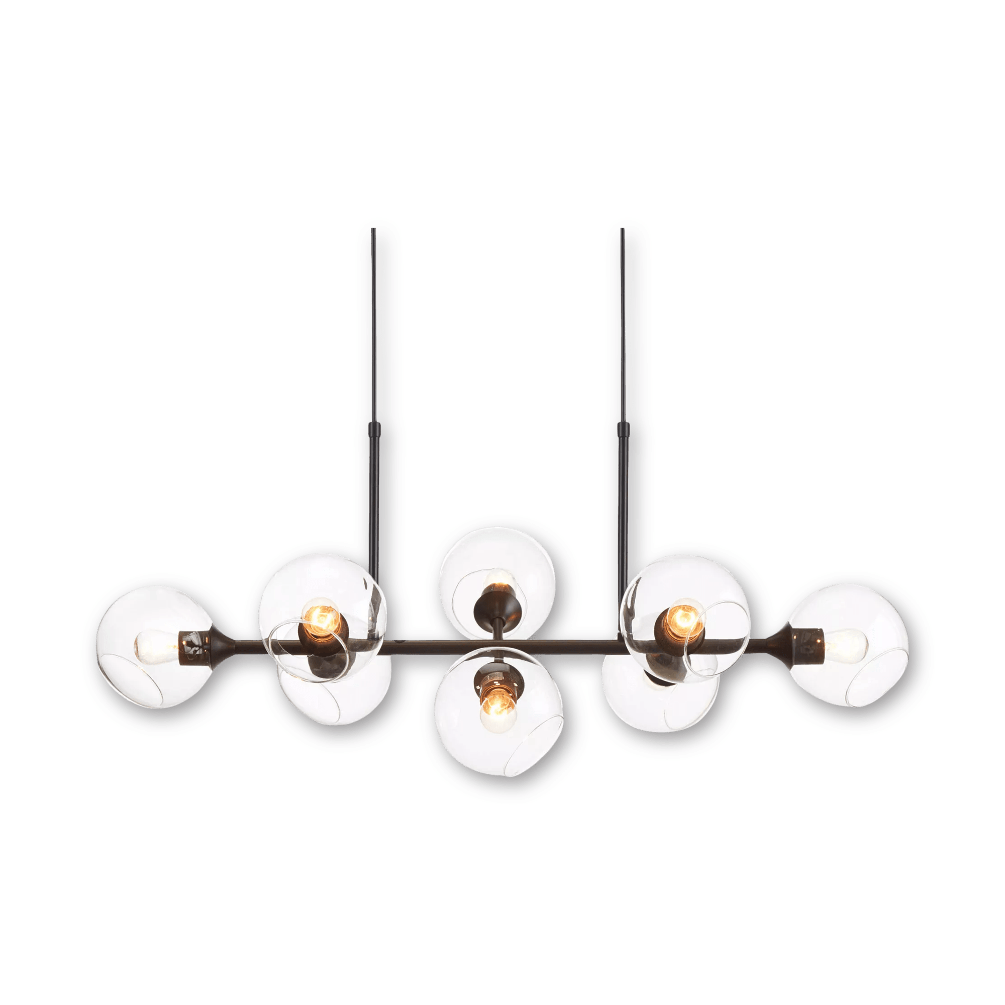 Glass and Metal Ceiling Lamp