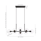 Glass and Metal Ceiling Lamp