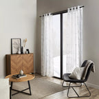 Metallic Leaf Sheer Curtain