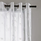 Metallic Leaf Sheer Curtain