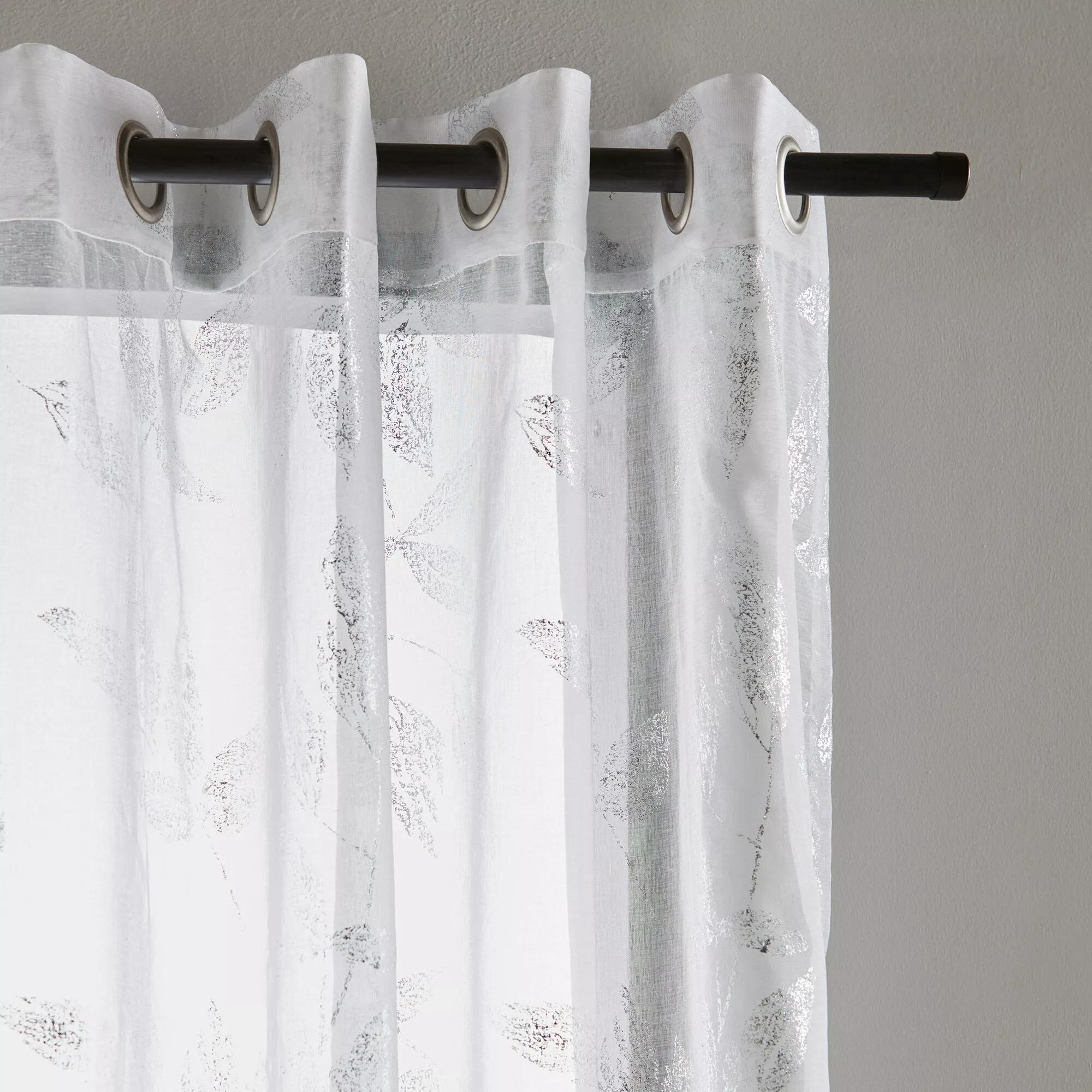 Metallic Leaf Sheer Curtain