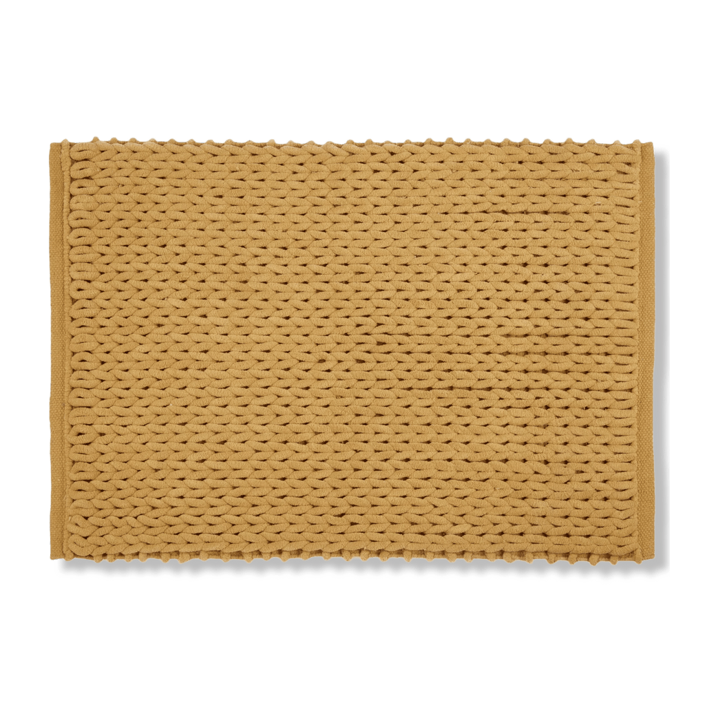 Mustard Braided Bath Mat