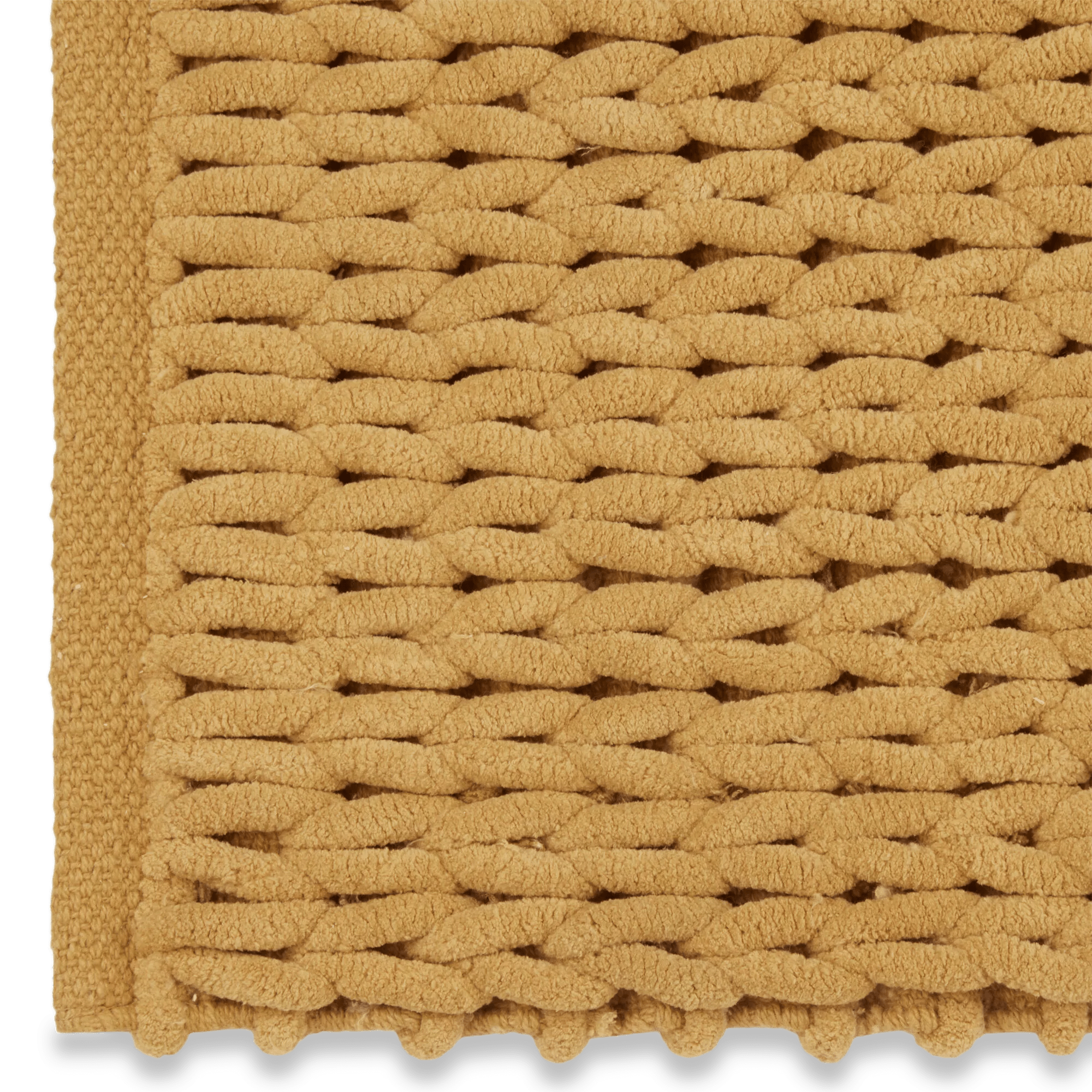 Mustard Braided Bath Mat