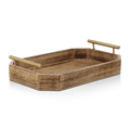 Wood Rectangular Tray with Handles