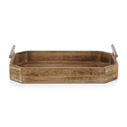 Wood Rectangular Tray with Handles