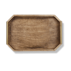 Wood Rectangular Tray with Handles