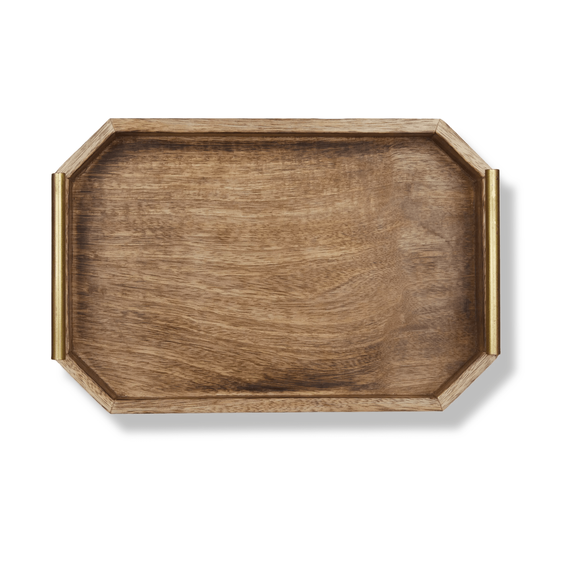 Wood Rectangular Tray with Handles