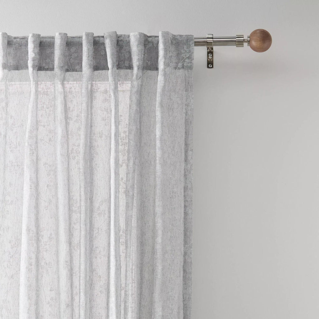 Natural Wood Curtain Rod Set - Diameter 13/16 mm