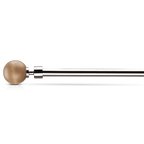 Natural Wood Curtain Rod Set - Diameter 13/16 mm