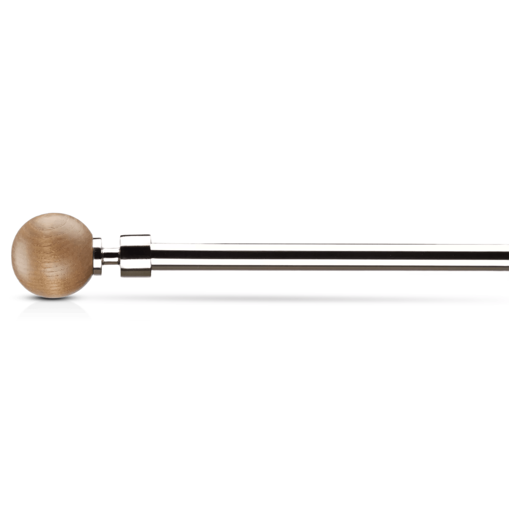 Natural Wood Curtain Rod Set - Diameter 13/16 mm