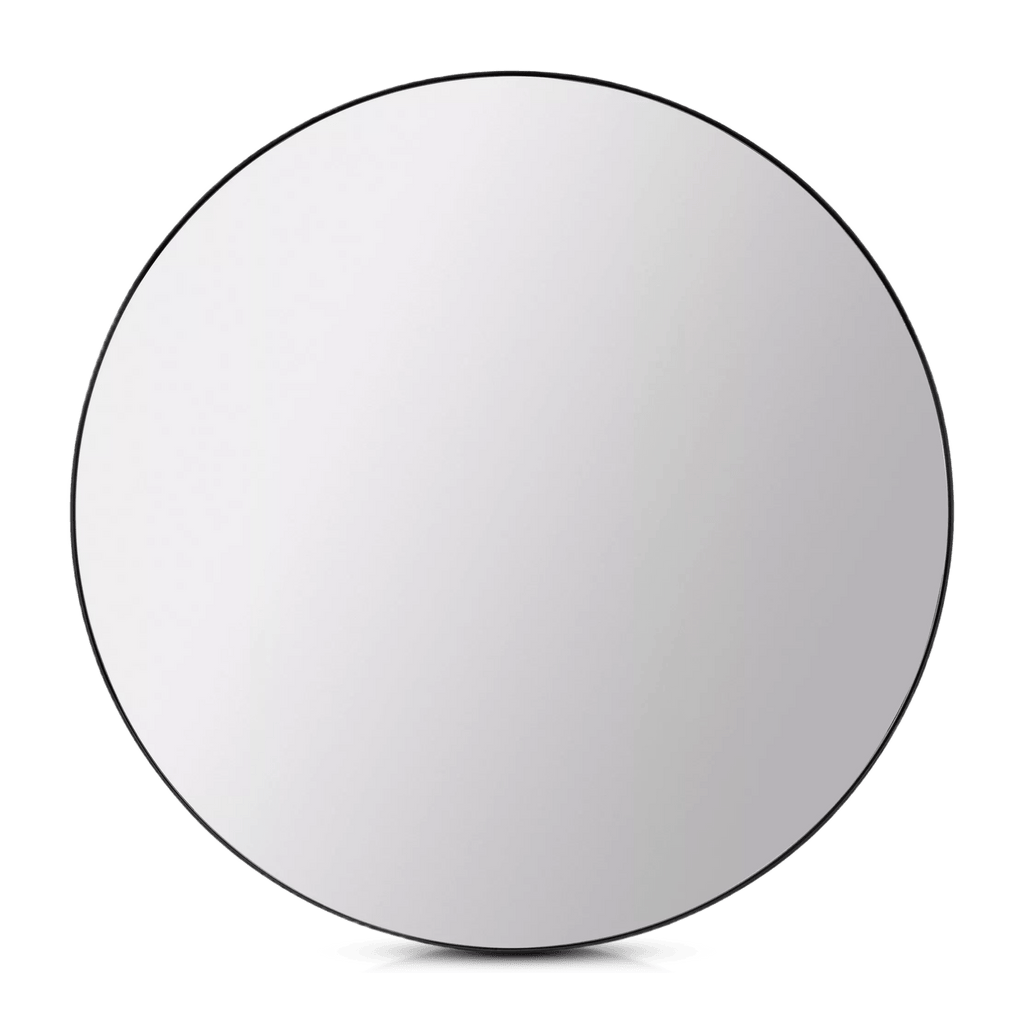 Round Mirror with Black Frame