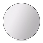 Round Mirror with Black Frame