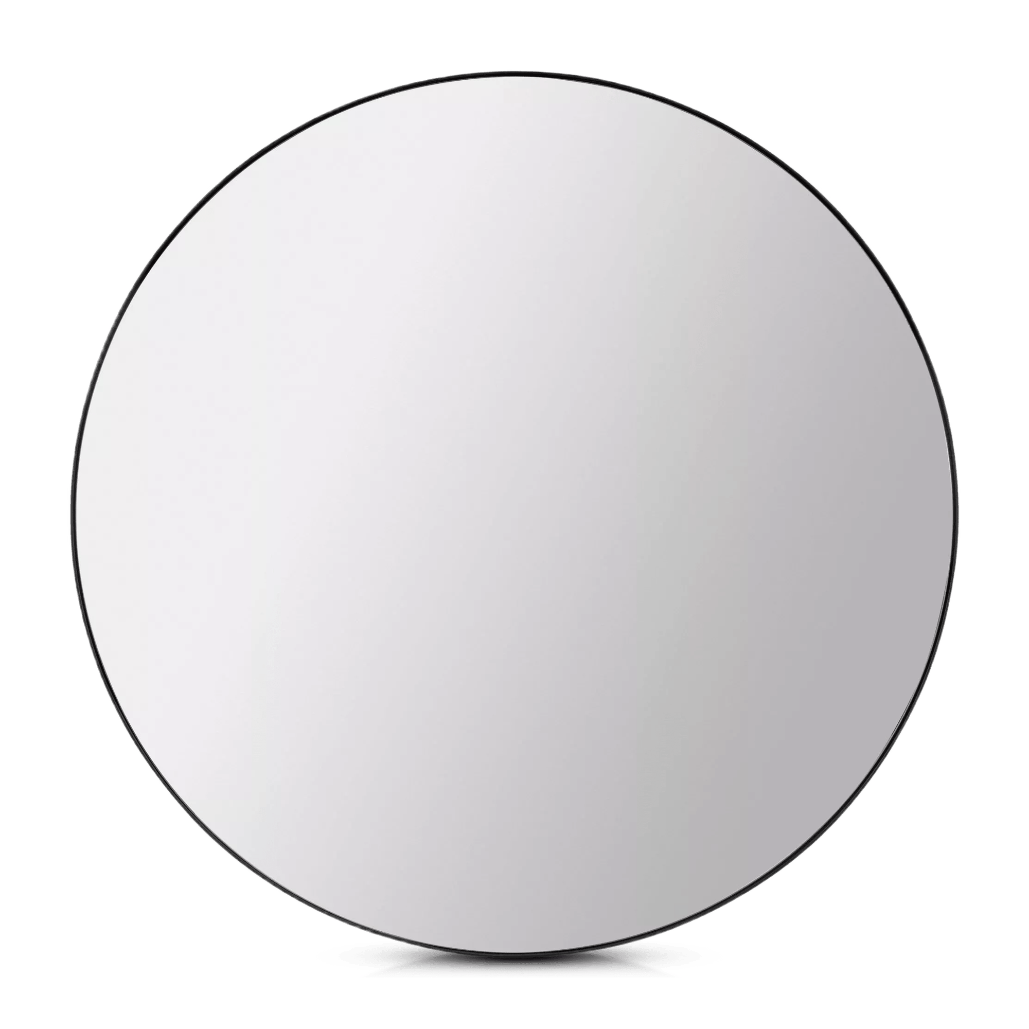 Round Mirror with Black Frame