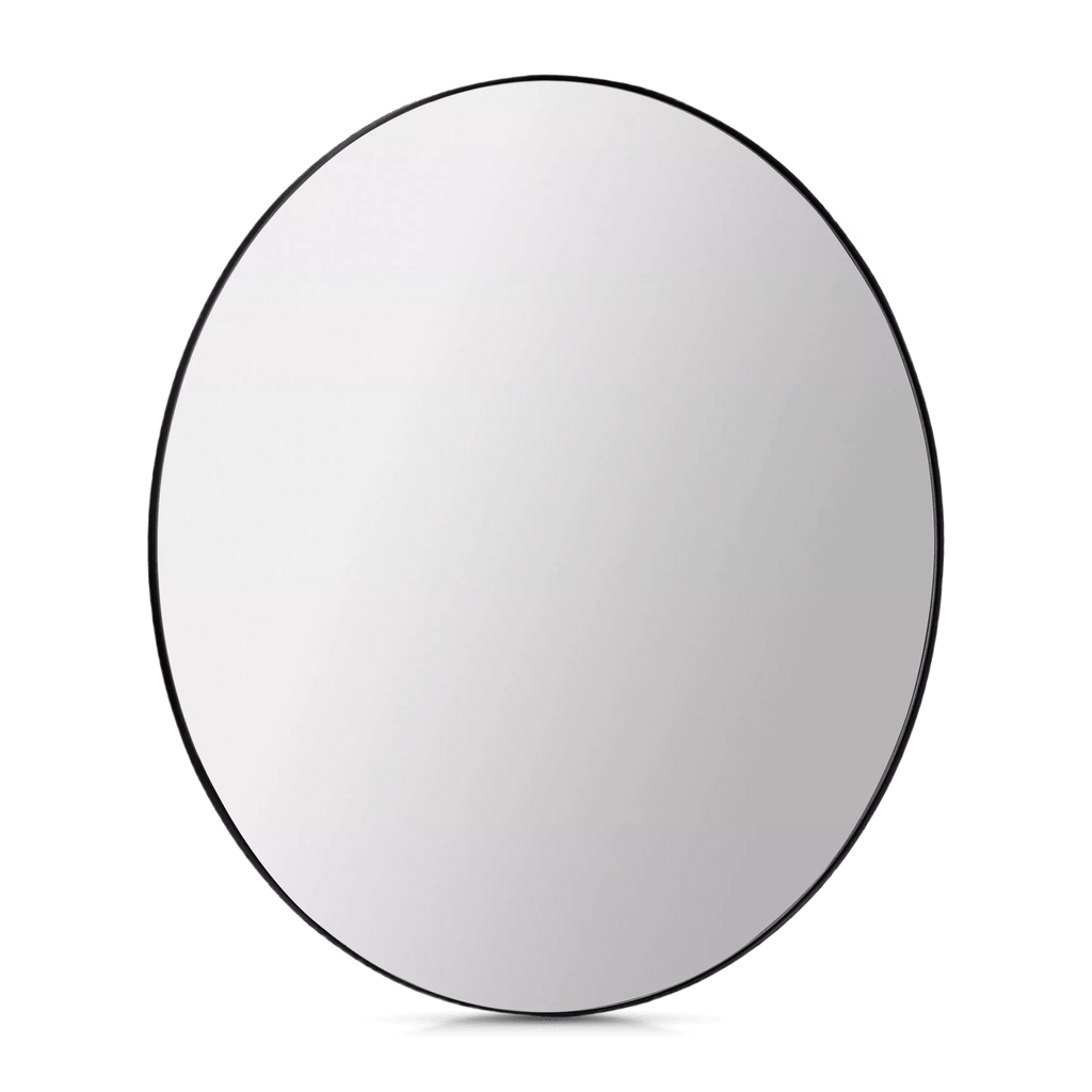 Round Mirror with Black Frame