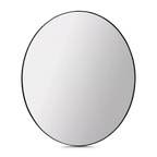 Round Mirror with Black Frame