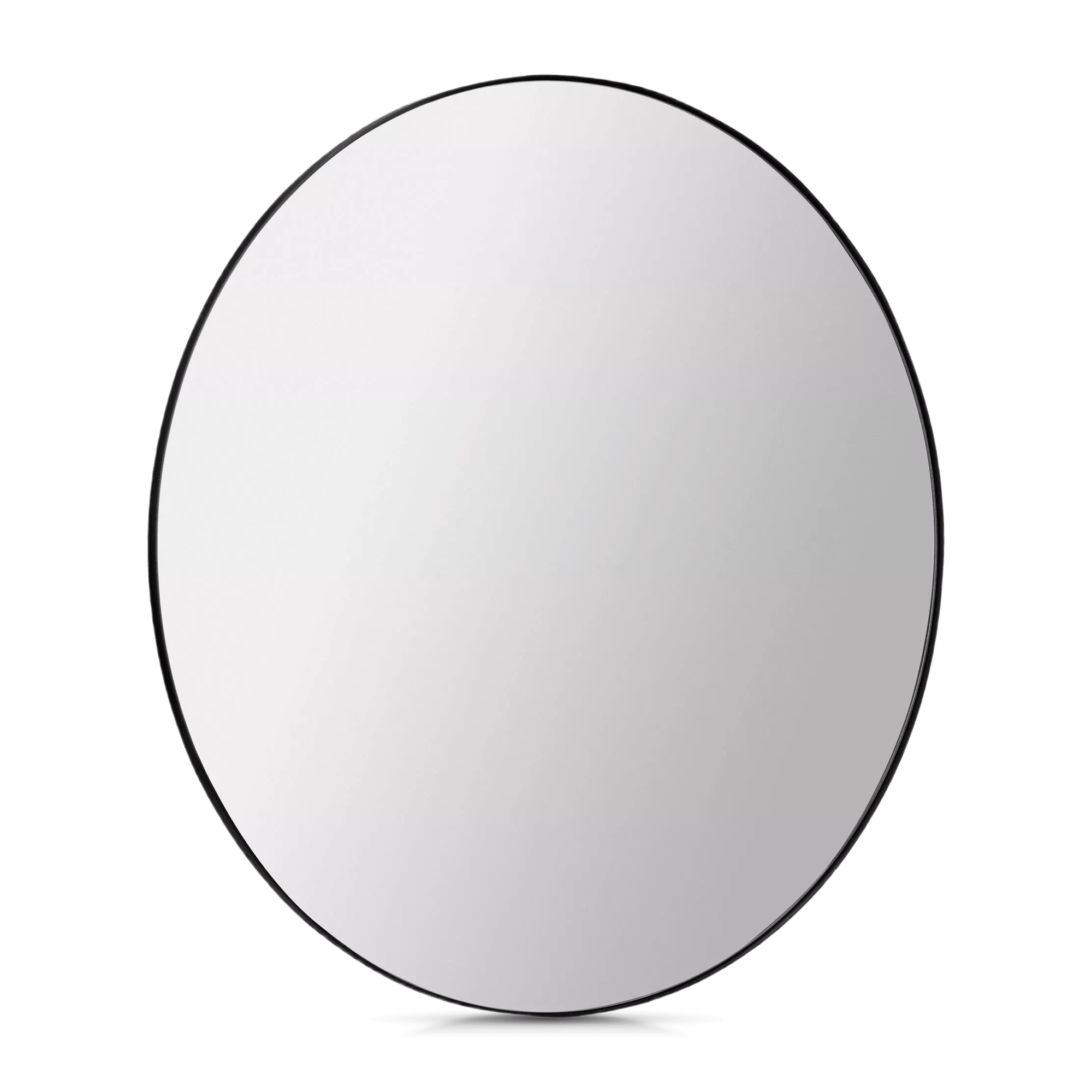 Round Mirror with Black Frame