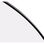 Round Mirror with Black Frame