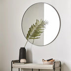 Round Mirror with Black Frame